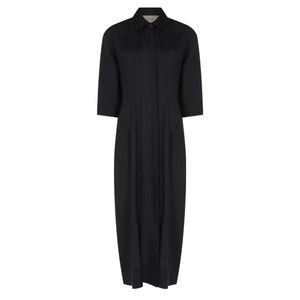 NWT ASCENO Black Organic Linen The New York Maxi Dress M natural fibers